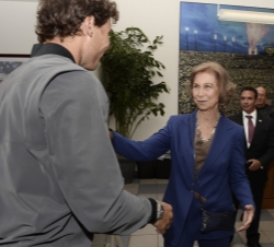 Doña Sofía felicita a Rafael Nadal